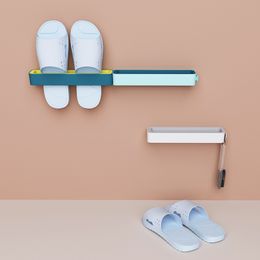 Bathroom Wall Mounted Slippers Hanger Shoe Organizer Family Storage Shoe Rack Can Space Saving Hanging Shoe Box