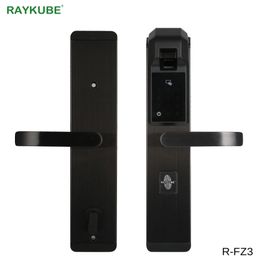 -Raykube Digit Dying Huella de huellas de huellas de huellas de huella sin llave de bloqueo antirrobo inteligente para la seguridad del hogar con RFID Reader R-FZ3 201013