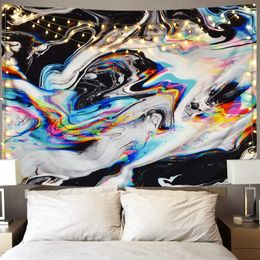 150*130cm Psychedelic Art Tapestry Fashion Colorful Tapestry Marble Swirl Abstract Tapestries for Home Bedroom Decoration HHA1639