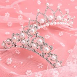 Children Mini Crown Girls Rhinestone Shining Crystal Tiaras Heart Princess Party Accessiories Hair Combs Hair Jewellery Ornaments