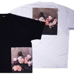 Men's T-Shirts RC autonomous / RAF 18SS Simons oil painting rose flower print loose men's and women's short sleeve T-shirt ins fashion