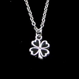 Fashion 17*14mm Lucky Irish Four Leaf Clover Pendant Necklace Link Chain For Female Choker Necklace Creative Jewellery party Gift