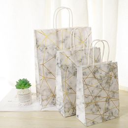 GRESTO GREST 5PCS Marble Paper Bag Sacos de compras Favores de casamento para os hóspedes Aniversário Baby Shower Party Supplies1