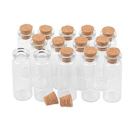 14ml Empty Glass Container with Cork is for Liquid Sand Stationery Cosmetics DIY Handicrafts Wishing Bottles Refillable Vial