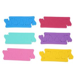 4PCS Toe Separators Sponge Foam Toe Spacers for Pedicure Nail Salon Use Random Colour