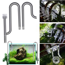 Spot Fish Tank Lily Pipe Stainless Steel Inflow Outflow Filter for Aquarium Planted Fish Tank VJ-Drop Y200922