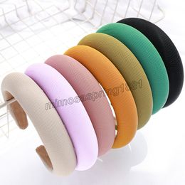 Vintage Leather Sponge Bezel Hair Band Women Headband Girs Hair Accessories Hoop Hair Clips opaska do wlosow diademas