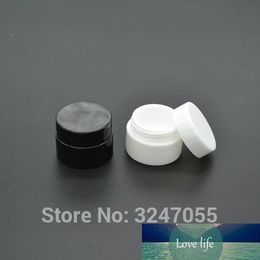 5G 50pcs/lot 100pcs/lot Empty Black Round Cosmetic Eye Cream Jar, White Plastic Small Facil Cream Container,DIY Mask Storage Box