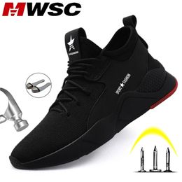 MWSC Safety Steel Toe Cap Working Shoes All Season Breathable Construction Boots Men Anti-smashing Work Sneakers Y200915