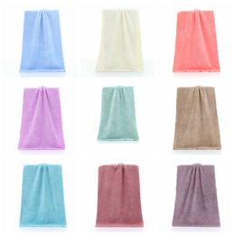 Bath Towels Pure Colour Face Towel Children's Water Uptake Soft Towel Outdoor Travel Portable Coral Fleece Microfiber Home Textiles YW39