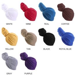 Hot Sale Hair Cap For Sleeping Multi-Purpose Ladies Hat Scarf Bonnet Chemo Muslim Bohemian Headwrap Hijab Knotted Turban