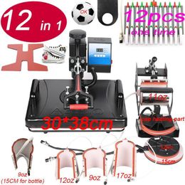 Printers 12 In 1 Combo Heat Press Machine Sublimation Printer 2D Transfer For Tshirts Mug Shoe Pen Plate Cap Phone Case1