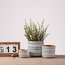 Cutelife Nordic Ins Ceramic Flower Pot Geometry Round Vases For Decoration Green Plant Flower Pot Office Home Vases Decorative LJ201208