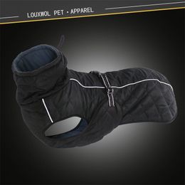 Reflective Dog Jacket Woven Dog Coat Dog Winter Clothes Warm Cotton Windproof Fleece Puppy Jacket Small Medium Large Big Dogs XS 201127