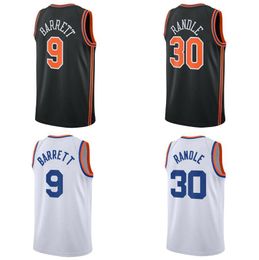 Basketball Jerseys RJ Barrett jersey Julius Randle #30 Rose #4 2021-22 balck city jersey Men Youth S-XXL