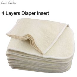 4 Layers Hemp Cotton Diaper Insert Fits Baby Pocket Cloth Diaper Nappy Liner Super Absorbent Diaper Inserts For Baby Nappies 201119