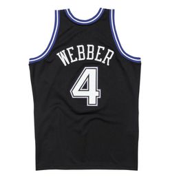 Custom Stitched Chris Webber #4 Black 1998-99 Jersey XS-6XL Mens Throwbacks Basketball jerseys Cheap Men Women Youth