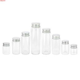 25ml 30ml 40ml 50ml 60ml 70ml 80ml 90ml Glass Bottle With Silver Screw Aluminium Cap Spice Food Container Jars Vials DIY 24pcshigh qualtity