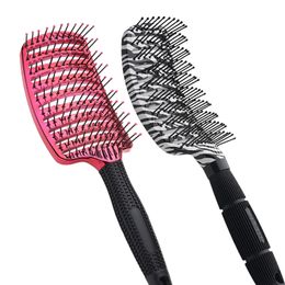 1PC Hair Brushes Curved Vented Styling Curls Straight Hair Comb Scalp Massager Wide Tooth Hairdressing Styling Salon Accessories