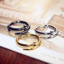 Fashion Simple Opening Nail Ring Elegant Ladies Party Ring Party Jewellery Accessories Friends Birthday Christmas Gift