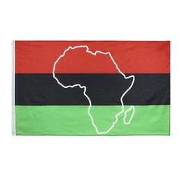 Pan-Afrikan Flag 3x5 FT National Banner 90x150cm Festival Party Gift 100D Polyester Indoor Outdoor Printed Flags and Banners