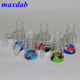 Hookah ashcatcher water pipes ash catcher Recycler 14mm 18mm glass oil rig bongs Silicone hand pipe