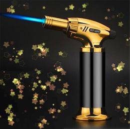 High quality 1300Celsi Metal Dab Jet flame Torch Windproof Micro Butane Torch cigar Lighter Professional Kitchen Torch Lighter with box