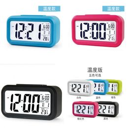Student Children LED Digital Clocks Intelligence Glow Electronic Alarm Clock With Temperature Date Multicolor High Quality 10 81cy J2