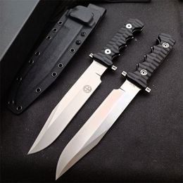 MK5 9588 POHL FORCE Double protective hand combat knife DC53 steel blade G10 handle 60-61hrc vacuum oil quenching heat treatment