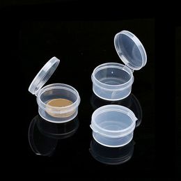 5G 7G Round Empty Boxes Mini Clear Plastic Storage Containers with Snap Lids Makeup Jar Sample Bottles for Small Items and Other Craft