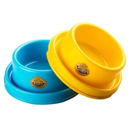 Durable round plastic pp pet dog food feeder water bowls for medium large pets dog bowl