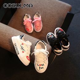 COZULMA Spring Kids Casual Shoes Sneakers Boys Girls Sport Shoes Toddler Little Kids Big Kids Boys Cute Sneakers Letters Shoes LJ200907