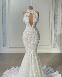 Women sireneid eleganti appliques abiti da sposa abiti da sposa da sposa abito da sposa da sposa perle lucide perle vestido de nolia