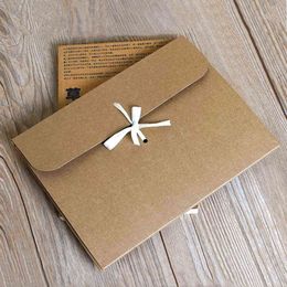 large flat kraft envelope packaging case, kraft paper box gift for scarf,Handkerchief box for Wedding party gift box H1231