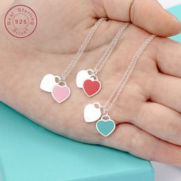 High version of the high quality original s925 pure silver necklace jewelry necklace women love Q0531