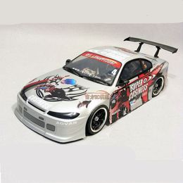 2set/bag Silvia S15 PVC Painted Body Shell With Wind Tail Lampshade For 1/10 RC Hobby Racing Drift Car