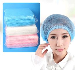 100pcs/lot Disposable Dust-proof Caps One-Off Elastic dust-proof Hat Beauty Salon Cap Hotel Cleaning Supplies KKA1568