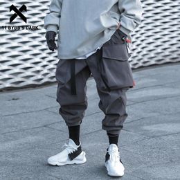 11 BYBB'S DARK Hip Hop Rope Ribbons Casual Loose Men Pants Joggers Trousers Streetwear Techwear Cargo Pants Sweatpants