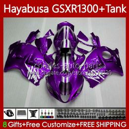 OEM Body +Tank For SUZUKI Hayabusa GSXR 1300CC GSXR-1300 1300 CC 1996 2007 74No.132 GSX-R1300 GSXR1300 96 97 98 99 00 01 GSX R1300 02 03 04 05 06 07 Fairing Kit metal purple