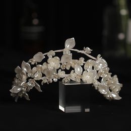 Handmade Pearl Crystal Headband band Wedding Crown Bride Hair Jewellery Women Headdress Party Accessories