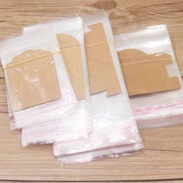 Gift Wrap 100PCS Various Size Jewerly Hair Clip Card Matching Plastic Opp Bag Clear Self Adhesive Seal Packaging Storage Bags1