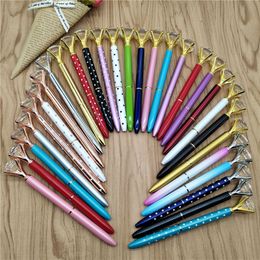 NEW Update Omg 39 Color Top Selling Classical Big Diamond Ballpoint Pens Crystal Metal Pen Student Writing Gift business Advertising Pen