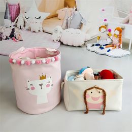 Laundry Basket Baby Kids Toys Storage Barrel Dirty Clothes Storage Bucket Laundry Baskets Toys Organiser for Girl Opbergmand LJ201204