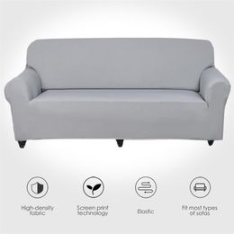Plain Solid Pattern Slipcovers Stretch Covers for Living Room Couch Towel Chair Cover funda Sofa LJ201216