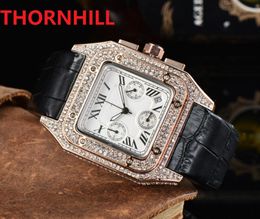 Top sale mens watches iced out quartz movement all diamonds ring watch casual dress wristwatch lifestyle waterproof clock for lover Analogue wristwatch montre de luxe