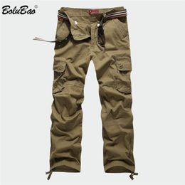 BOLUBAO New Men Cargo Pants Men Multi Pockets Pants Military Camouflage Track Pants Trousers Mens Elastic Waist Pant 201110