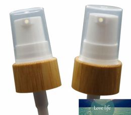 Wholesale 200pcs 18/410 Bamboo Pump Lotion Head Lotion Press Nozzle Lid for Essence Bottle Wholesale Free Shipping