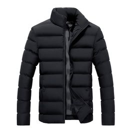 Fashion-Winter Jacket Men Clothes 2020 Fashion Stand Collar Solid Colours Parka Mens Padded Ultra-light Jackets and Coats Winter Parkas