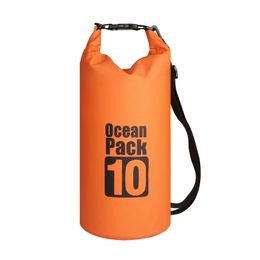 10L Waterproof Dry Bag Storage Pouch Roll Top Compression Sack For Swimming Outdoor Kayaking Canoeing River Trekking Boating Q0705