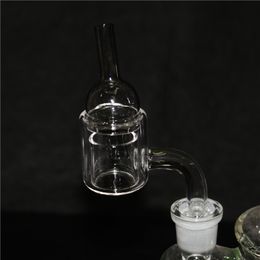 SMOKING Quartz Thermal P Banger 10mm 14mm 18mm 90 Double Tube Water Pipes Glass Bongs